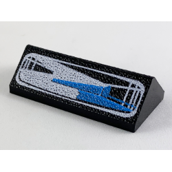 Slope 45 2 x 4 Double with Blue and White Headlight Pattern