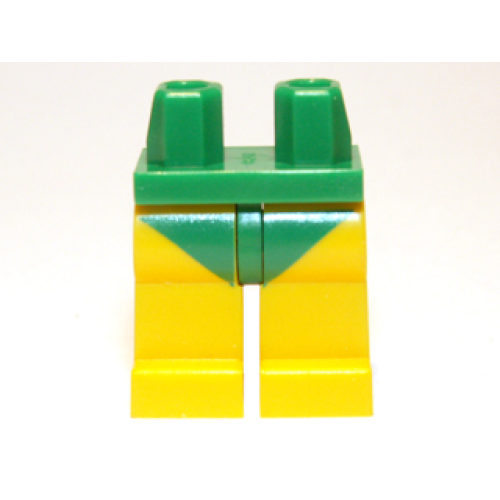 Деталь LEGO 970c03pb11 Hips and Yellow Legs with Green Leotard / Swimsuit Bottom Pattern