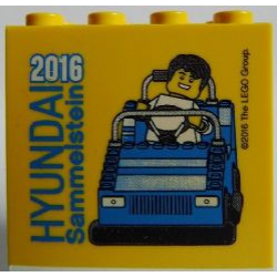 Brick 2 x 4 x 3 with HYUNDAI Sammelstein 2016 Pattern