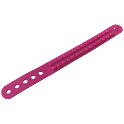 Bracelet with 2 x 14 Studs and 5 Holes - Magenta