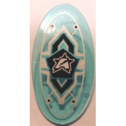 Minifigure, Shield Elliptical with Ultra Agents Logo Pattern (Sticker) - Sets 70163 / 70166 Minifigure, Shield Elliptical with Ultra Agents Logo Pattern (Sticker) - Sets 70163 / 70166