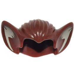 Minifigure, Hair Bat Ears with Tan Inner Ear Pattern