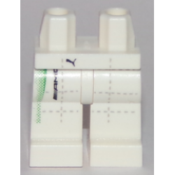 Hips and Legs with Racing Suit Dotted Lines, Puma and AMG Logos and Green Checkered Pattern Hips and Legs with Racing Suit Dotted Lines, Puma and AMG Logos and Green Checkered Pattern