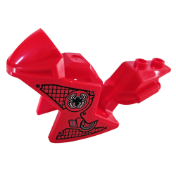 Motorcycle Fairing, Racing (Sport) Bike with Black Spider-Man Logo and Webbing Vents Pattern on Both Sides (Stickers) - Set 76175 Motorcycle Fairing, Racing (Sport) Bike with Black Spider-Man Logo and Webbing Vents Pattern on Both Sides (Stickers) - Set 76175