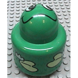 Primo Brick, Round Rattle 1 x 1 with Frog Pattern