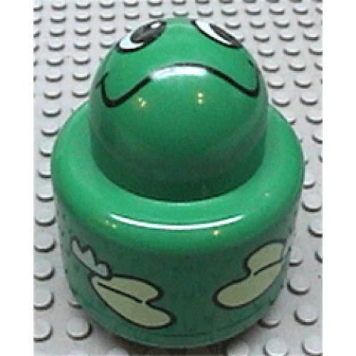 Деталь LEGO 31005pb04 Primo Brick, Round Rattle 1 x 1 with Frog Pattern