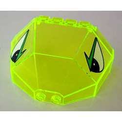 Windscreen 8 x 3 1/2 x 4 1/6 Canopy Half Octagonal with Black and White Eyes with Green Eyebrows Pattern (Stickers) - Sets 2160 / 2162 Windscreen 8 x 3 1/2 x 4 1/6 Canopy Half Octagonal with Black and White Eyes with Green Eyebrows Pattern (Stickers) - Sets 2160 / 2162