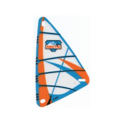 Plastic Triangle 9 x 15 Sail with Orange and Blue Arctic Pattern