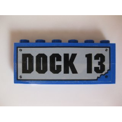 Stickered Assembly 6 x 1 x 2 with 'DOCK 13' Pattern (Sticker) - Set 7045 - 2 Brick 1 x 6 Stickered Assembly 6 x 1 x 2 with 'DOCK 13' Pattern (Sticker) - Set 7045 - 2 Brick 1 x 6