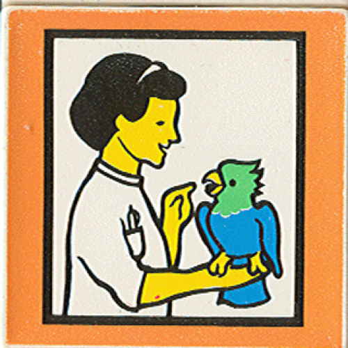 Деталь LEGO 2756pb148 Duplo, Tile 2 x 2 x 1 with Town Mosaic Picture 04 Pattern