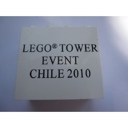 Деталь LEGO 30144pb080 Brick 2 x 4 x 3 with LEGO Tower Event Chile 2010 Pattern