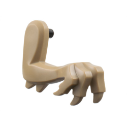 Dinosaur Leg Small (Front) Right with 2 Elbow Spikes with Molded Black Pin Pattern - Dark Tan Dinosaur Leg Small (Front) Right with 2 Elbow Spikes with Molded Black Pin Pattern - Dark Tan