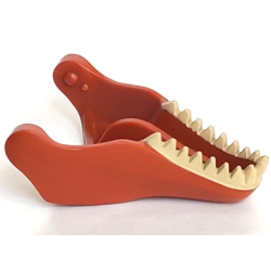 Dinosaur Jaw Lower Tyrannosaurus rex with Tan Teeth Pattern