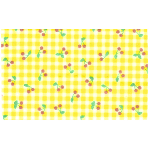 Деталь LEGO 42331 Belville Cloth Rug 6 7/8 x 11 1/4 with Cherries and Yellow Checkered Pattern