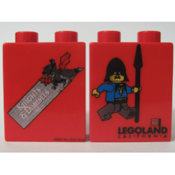 Duplo, Brick 1 x 2 x 2 with Knights and Damsels 2004 Pattern Duplo, Brick 1 x 2 x 2 with Knights and Damsels 2004 Pattern