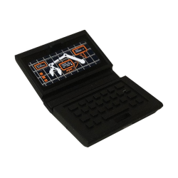 Minifigure, Utensil Computer Laptop with Control Crane Screen Pattern (Sticker) - Set 60225