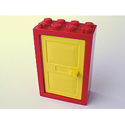 Door, Frame 2 x 4 x 5 with Yellow Door 1 x 4 x 5 (4130 / 4131) - Red Door, Frame 2 x 4 x 5 with Yellow Door 1 x 4 x 5 (4130 / 4131) - Red