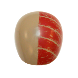 Large Figure Armor, Round, Smooth with Red Stripes Weathered Pattern