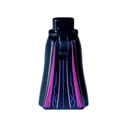 Mini Doll Hips and Skirt Full Length with Dark Purple Vines and Magenta and Metallic Pink Stripes Pattern - Thin Hinge Mini Doll Hips and Skirt Full Length with Dark Purple Vines and Magenta and Metallic Pink Stripes Pattern - Thin Hinge