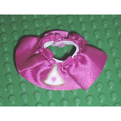 Duplo Wear Cloth Skirt with White Lace, Gold Trim, and Pink Heart Pattern Duplo Wear Cloth Skirt with White Lace, Gold Trim, and Pink Heart Pattern