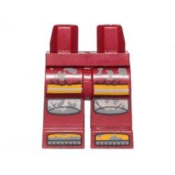 Hips and Legs with Silver and Bright Light Orange Knee Pads and Boots Pattern Hips and Legs with Silver and Bright Light Orange Knee Pads and Boots Pattern