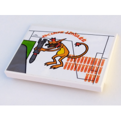 Slope 10 6 x 8 with Orange Hits Pattern Model Left Side (Sticker) - Set 7676 Slope 10 6 x 8 with Orange Hits Pattern Model Left Side (Sticker) - Set 7676