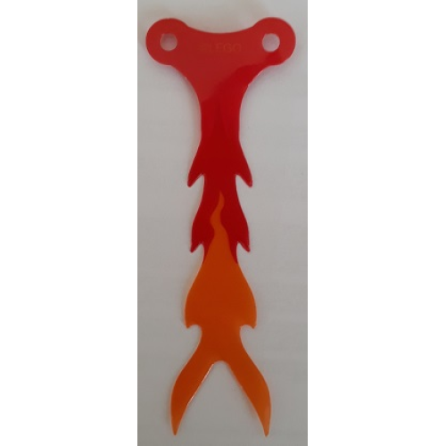 Деталь LEGO 70674pls01b Plastic Part for Set 70674 - Cobra Tongue with Red, Trans-Orange, and Trans-Red Flames Pattern