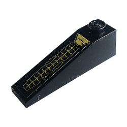 Slope 18 4 x 1 with Gold Spider Web and Armor Plates Pattern (Sticker) - Set 76195