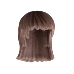 Mini Doll, Hair Friends Long Straight, Hole on Top and Left - Dark Brown Mini Doll, Hair Friends Long Straight, Hole on Top and Left - Dark Brown