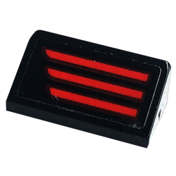 Slope 30 1 x 2 x 2/3 with 3 Red Stripes (Brake Lights) Pattern Model Left Side (Sticker) - Set 76181