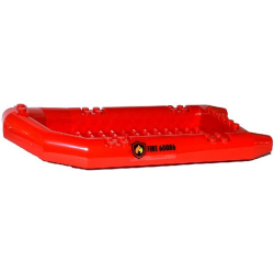 Boat, Rubber Raft, Large with 'FIRE 60086' and Fire Logo Pattern on Both Sides (Stickers) - Set 60086 Boat, Rubber Raft, Large with 'FIRE 60086' and Fire Logo Pattern on Both Sides (Stickers) - Set 60086