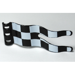Duplo Flag Wavy 2 x 5 with White Checkered Pattern Duplo Flag Wavy 2 x 5 with White Checkered Pattern