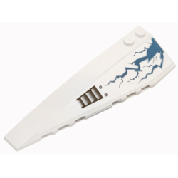 Wedge 10 x 3 Left with Blue Lightning, Black Rivets and Vent Pattern (Sticker) - Set 70724 Wedge 10 x 3 Left with Blue Lightning, Black Rivets and Vent Pattern (Sticker) - Set 70724