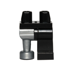 Hips and 1 Black Left Leg, 1 Pearl Light Gray Pirate Peg Leg