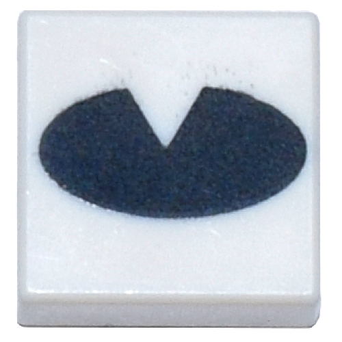 Деталь LEGO 3070pb261 Tile 1 x 1 with Black Oval with Cutout Pattern