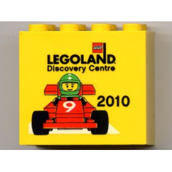 Brick 2 x 4 x 3 with Legoland Discovery Centre 2010 Formula 1 Racing Car Pattern Brick 2 x 4 x 3 with Legoland Discovery Centre 2010 Formula 1 Racing Car Pattern