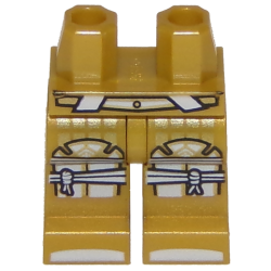 Hips and Legs with White and Gold Belt, Knee Armor Tied, and Sandals Pattern Hips and Legs with White and Gold Belt, Knee Armor Tied, and Sandals Pattern