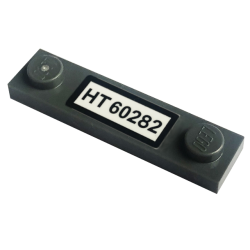 Plate, Modified 1 x 4 with 2 Studs with Groove with 'HT 60282' Pattern (Sticker) - Set 60282 Plate, Modified 1 x 4 with 2 Studs with Groove with 'HT 60282' Pattern (Sticker) - Set 60282