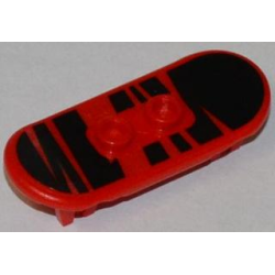 Minifigure, Utensil Skateboard Deck with Black Zebra Stripes Pattern (Sticker) - Set 79103