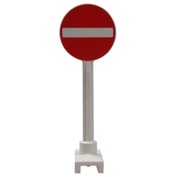 Road Sign Round with No Entry / Thoroughfare Pattern