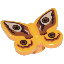Butterfly with Stud Holder with Medium Nougat, Tan, and Reddish Brown Wings Pattern