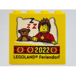 Brick 2 x 4 x 3 with LEGOLAND Feriendorf 2022 Pattern Brick 2 x 4 x 3 with LEGOLAND Feriendorf 2022 Pattern