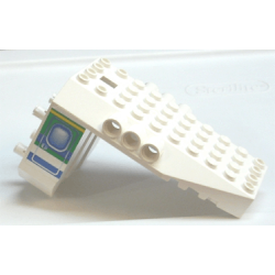 Aircraft Fuselage Aft Section Angular Bottom 6 x 10 x 5 with Blue and Green Door Pattern on Both Sides (Stickers) - Set 4620