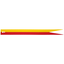 Cloth Banner Flag Pointed Ends with Red and Yellow Halves / Stripes Pattern Cloth Banner Flag Pointed Ends with Red and Yellow Halves / Stripes Pattern
