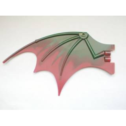 Dragon Wing 19 x 11 with Bar Hole and 2 Pin Holes with Marbled Dark Red Trailing Edge Pattern Dragon Wing 19 x 11 with Bar Hole and 2 Pin Holes with Marbled Dark Red Trailing Edge Pattern