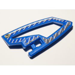 Technic, Panel RC Car Panel Flexible Right with Dirt Crusher Logo and Gray Stripes on Blue and Black Background Pattern (Stickers) - Set 8369-2 - Blue Technic, Panel RC Car Panel Flexible Right with Dirt Crusher Logo and Gray Stripes on Blue and Black Background Pattern (Stickers) - Set 8369-2 - Blue