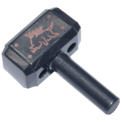 Minifigure, Utensil Tool Sledgehammer (Mjolnir, Hammer) with 4 Copper Rivets and Razorback Pattern on Both Sides - Light Bluish Gray