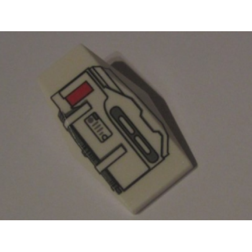 Деталь LEGO 28220pb01 Large Figure Armor Plate Small with SW Mechanical Pattern