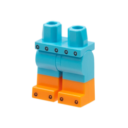 Hips and Legs with Orange Boots, Black Rivets on Belt and Toes Pattern Hips and Legs with Orange Boots, Black Rivets on Belt and Toes Pattern