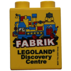 Duplo, Brick 1 x 2 x 2 with LEGOLAND Discovery Centre FABRIK 2017 Pattern